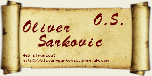 Oliver Šarković vizit kartica